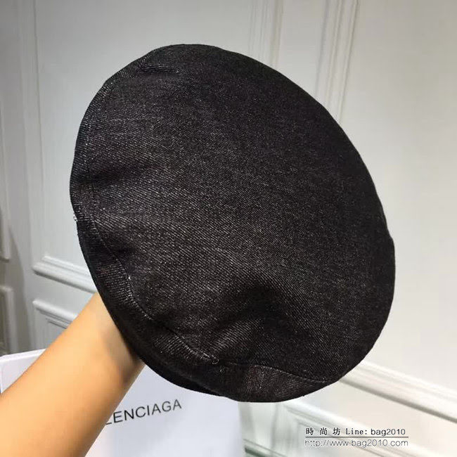 BALENCIAGA巴黎世家 超高版本 新款牛仔貝蕾帽 LLWJ6617